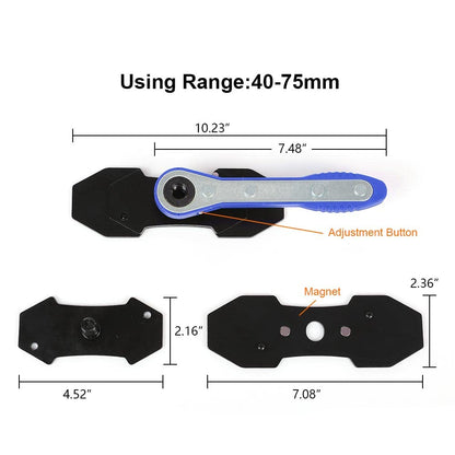 G-PLUS Blue 360° Brake Caliper Press Tool with 2 Groups Steel Plates,Ratchet Piston Spreader Automotive Tools Car Brake Repair & Instalation,4 in 1 Universal Disc Ratchet Brake Caliper Tool