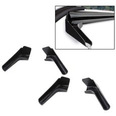 G-PLUS RV Rain Gutter Spout 4PCS Long Version Black Front View