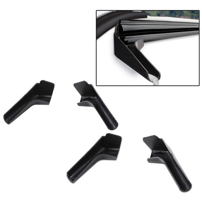 G-PLUS RV Rain Gutter Spout Long Version Left and Right Black Gutter Spout 3 1/2" Long 4pcs