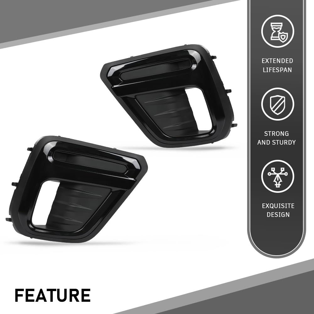 G-PLUS Front Fog Light Cover Bezel Trims, Compatible with Subaru Forester 2019, LH Driver & RH Passenger Side 2PCS, 57731SJ140, 57731SJ150