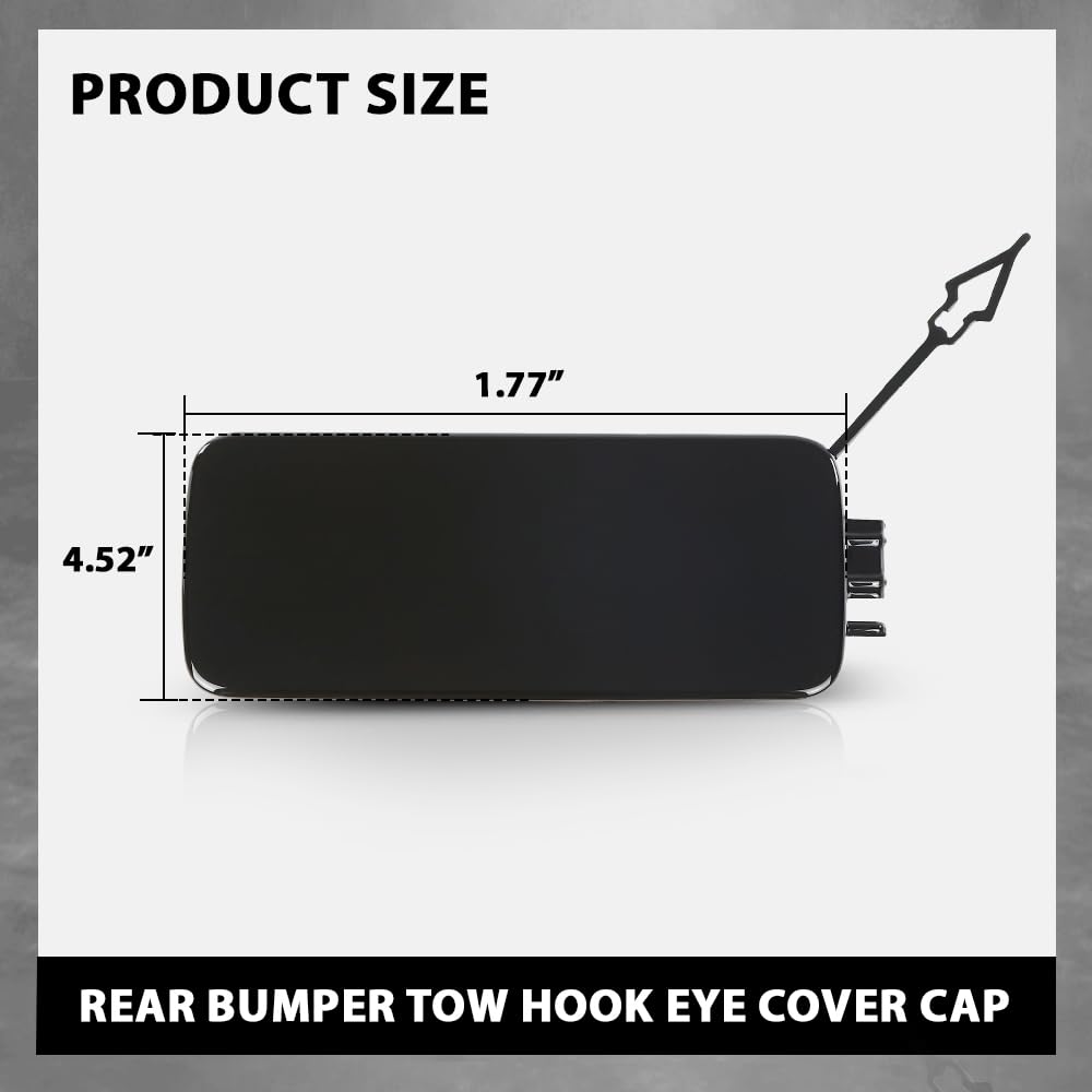 G-PLUS Left Rear Bumper Tow Hook Eye Cover Cap Compatible with Defender L663 90 110 2020-2023