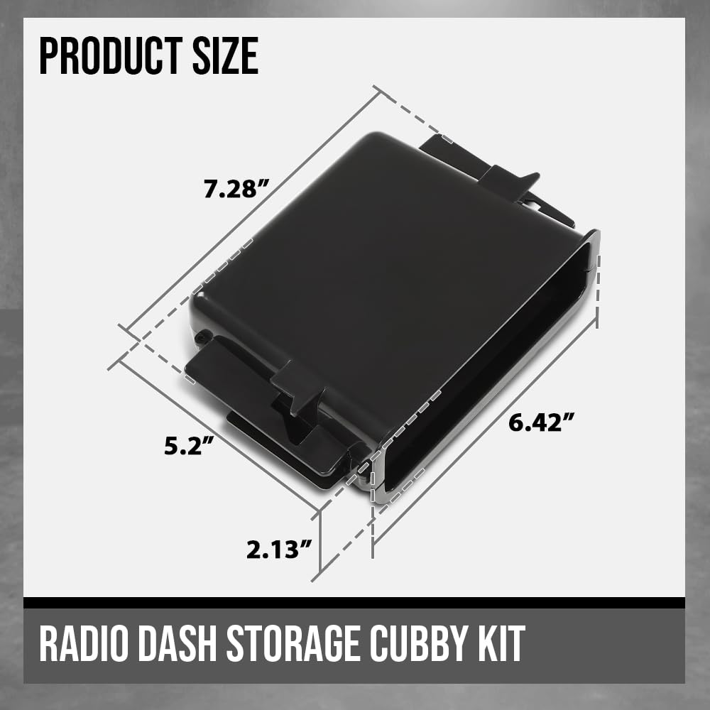 G-PLUS Truck Radio Car Stereo Dash Storage Cubby Kit Compatible with 1995-2005 GMC Chevy Pickup