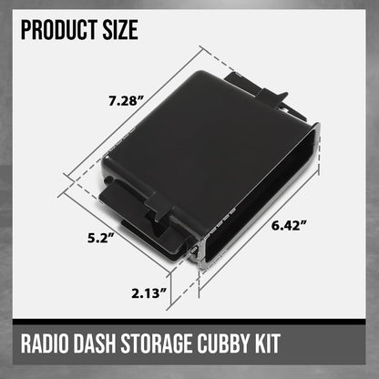 G-PLUS Truck Radio Car Stereo Dash Storage Cubby Kit Compatible with 1995-2005 GMC Chevy Pickup