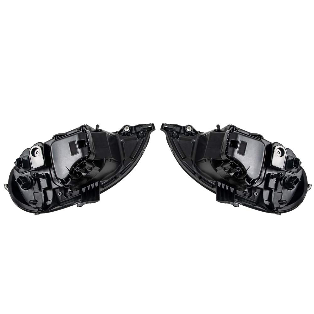 G-PLUS Headlights Assembly, Compatible with 2005-2012 Freightliner Columbia Models Bumper Headlamps, Smoky Lens Chrome Housing Amber Reflector