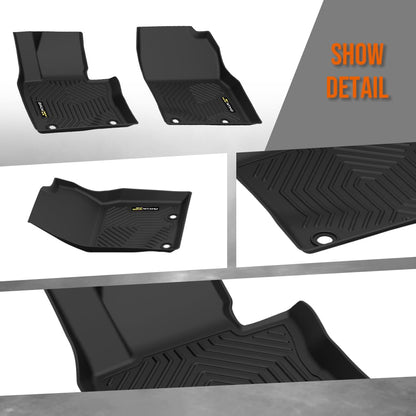 G-PLUS TPE Floor Mats Fit Mazda CX-50 2023-2026(Not Fit Hybrid & CX-5 CX5) 1st & 2nd Row Truck Accessories Cargo Liners All Weather Protection Black 4PCS Alfombras para Carro