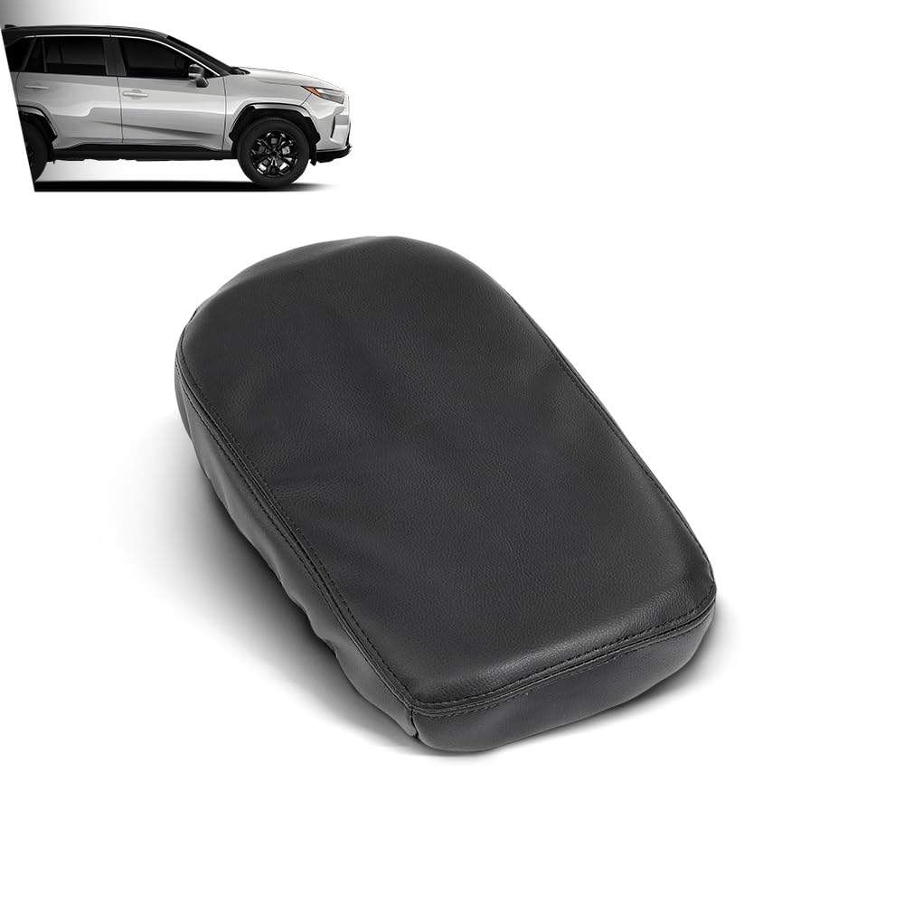 G-PLUS Center Console Armrest Cover Compatible with Toyota RAV4 2019-2023 Black