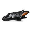 G-PLUS Projector Headlight w/Bulb Compatible with Toyota Camry LE SE 2018-2022 Left Driver Clear Lens Black Housing Amber ReflectorBumper Headlamps,faros delanteros
