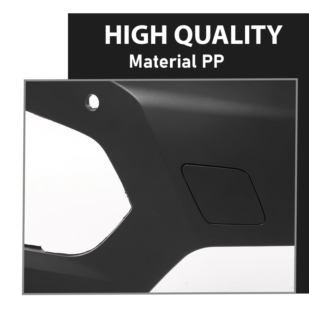 G-PLUS Front Upper Bumper Cover W/Sensor Holes Compatible with Cadillac XT5 2017-2019 With Sensor Holes GM1000A14 Black