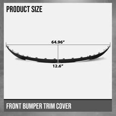 G-PLUS Front Bumper Molding for Benz C300 2019-2023 Glossy Black Side View