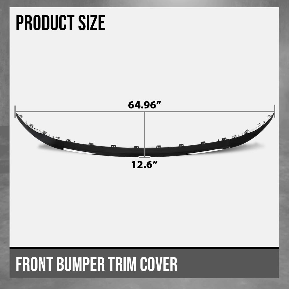 G-PLUS Front Bumper Molding Trim Cover Compatible with Benz C300 2019-2023 For Models With AMG Styling 2058858902, 2058859002 Glossy Black