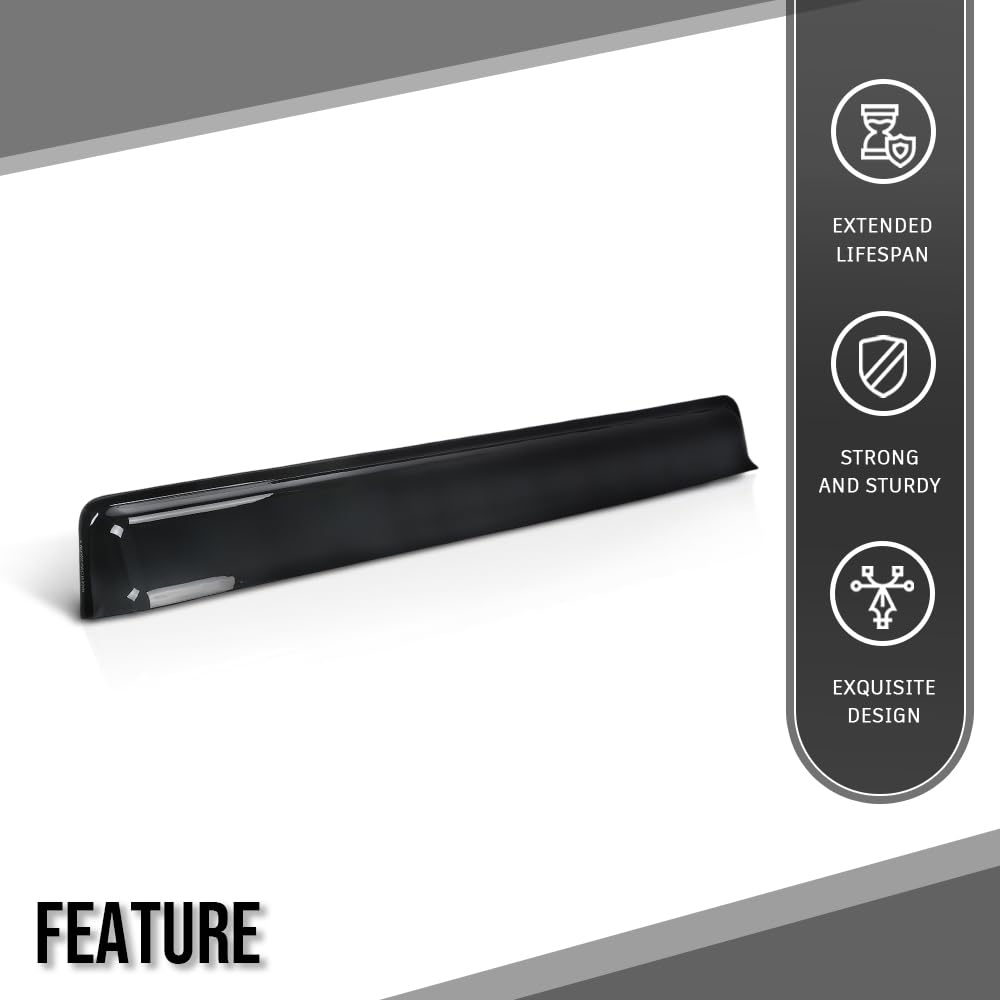 G-PLUS Window Rain Deflector and Sun Visor Compatible with RV Window Rain Deflector and Sun Visor Fit 44-49 Inch Wide Window in-Channel Rain Guards Smoke