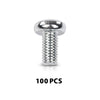 G-PLUS 100 License Plate Screws Compatible with Most Vehicles,Fit Benz Audi Japanese | 6mm x 12mm, #2136