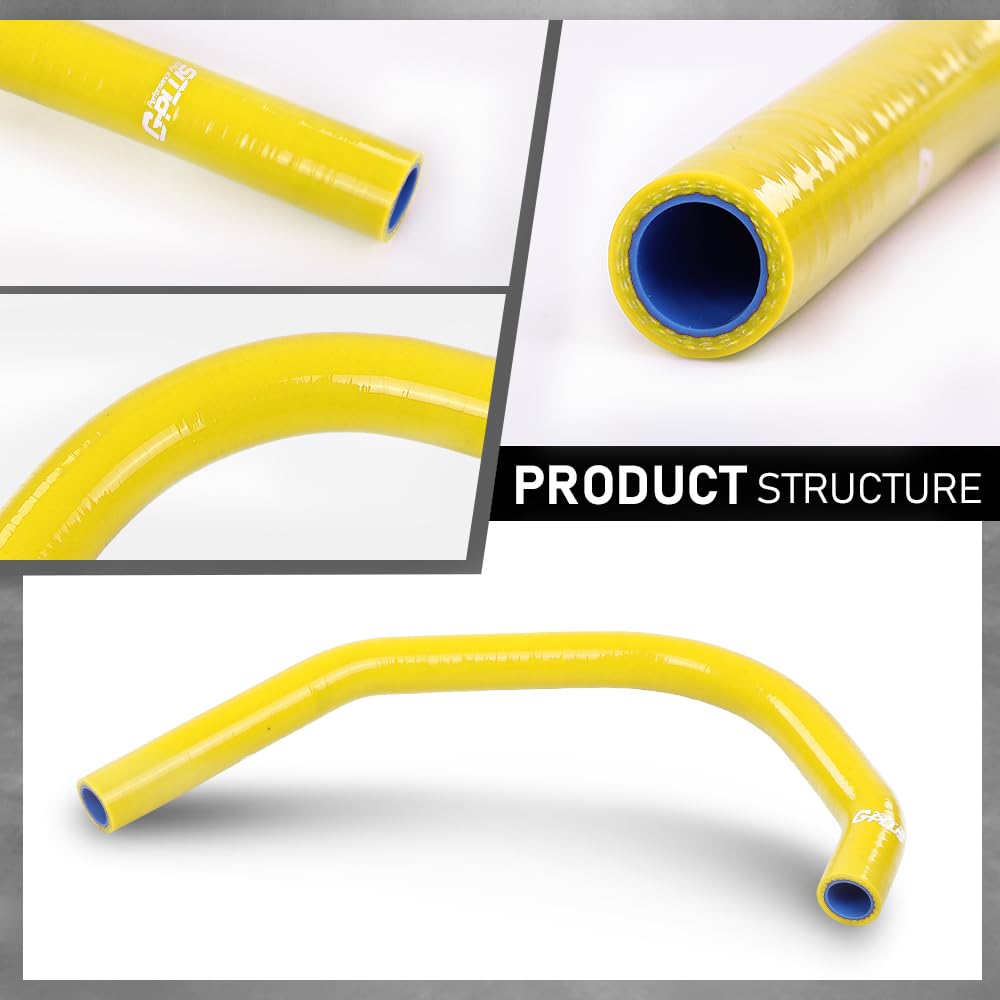 G-PLUS Silicone Radiator Hose Kit Compatible with Yamaha Banshee 350 YFZ350 1987-2006 Yellow