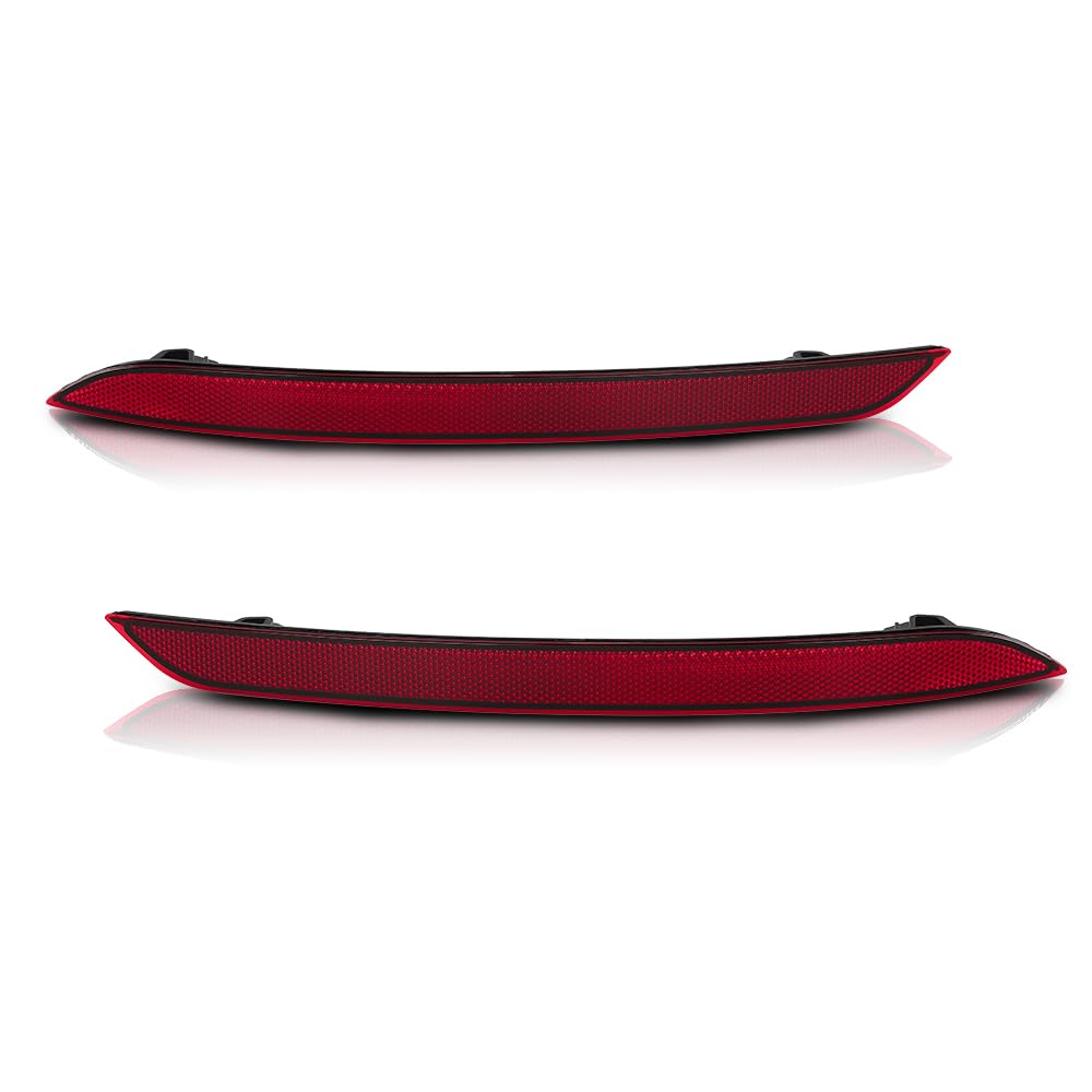 G-PLUS Bumper Reflector Marker Rear Left & Right Compatible with Volvo XC60 2018-2024 31656677, 31656678 Red