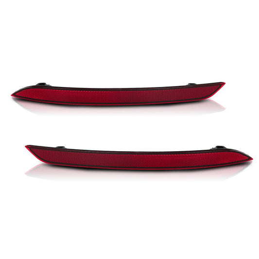 G-PLUS Bumper Reflector Marker Rear Left & Right Compatible with Volvo XC60 2018-2024 31656677, 31656678 Red