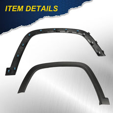 G-PLUS Fender Flare for Jeep Compass 2017-2022 Front Left Black Close-up View