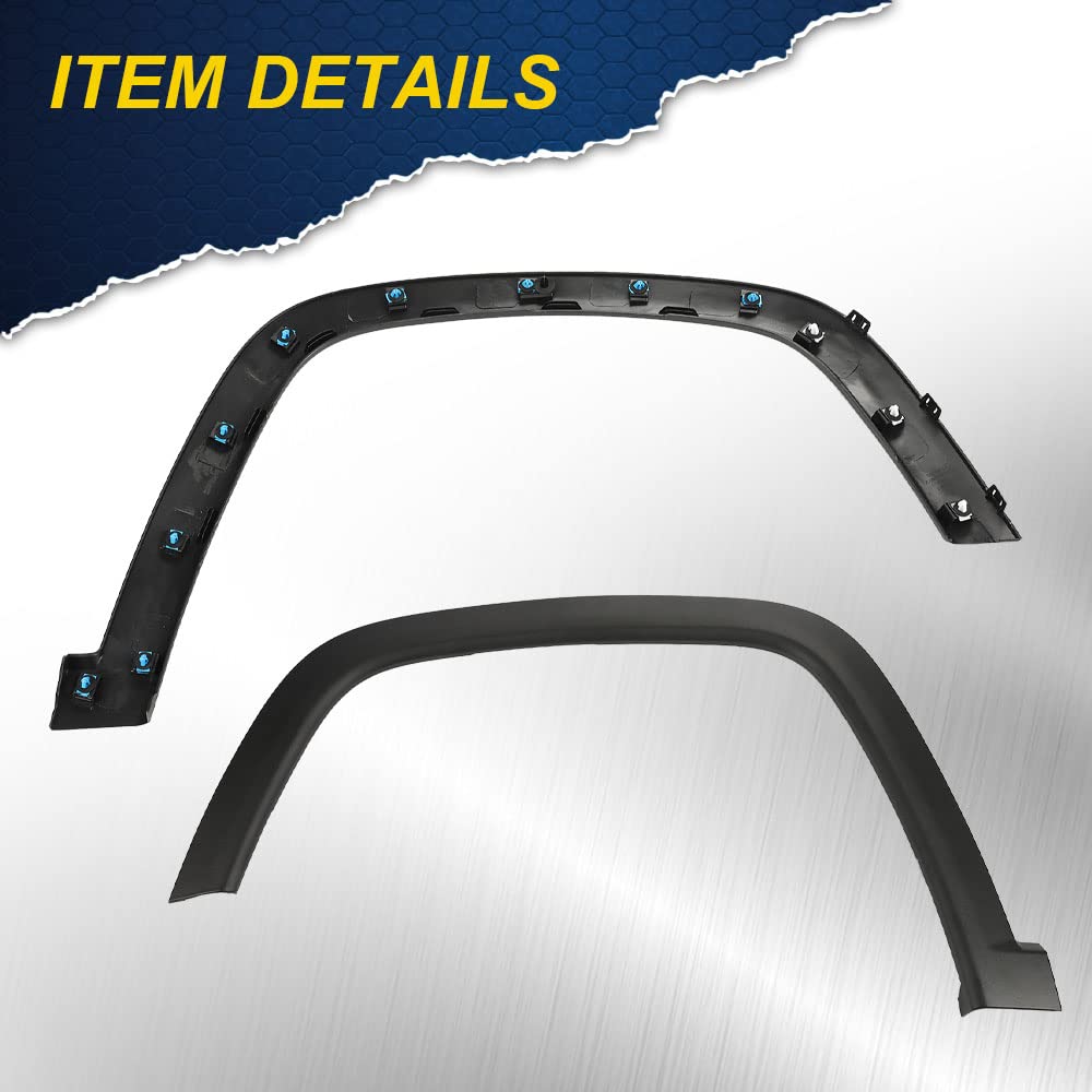 G-PLUS Wheel Opening Molding Fender Flare Compatible With 17-22 Compass, OE Style Black Wheel Cover Protector (Front Left)