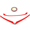 Red 3PC Grille Trims Compatible with Honda Civic 2016 2017 2018 | Type-R Style Front Hood Grille Moulding Cover Trim with Tape