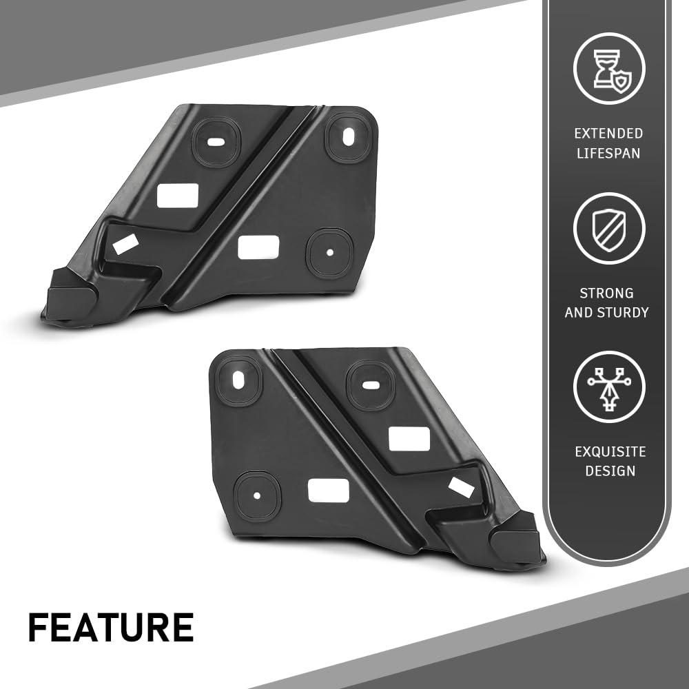 G-PLUS Rear Bumper-Inner Bracket Left & Right Compatible with Cadillac SRX 2010-2016 20904549, 20904550 Black