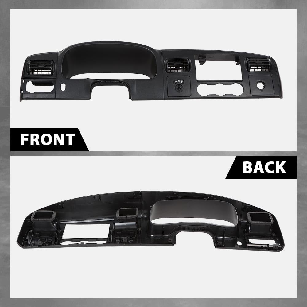 G-PLUS Dash Bezel Dashboard Surround Trim Panel Compatible with Ford F250 F350 Super Duty 2005 2006 2007 Black Dash Cover