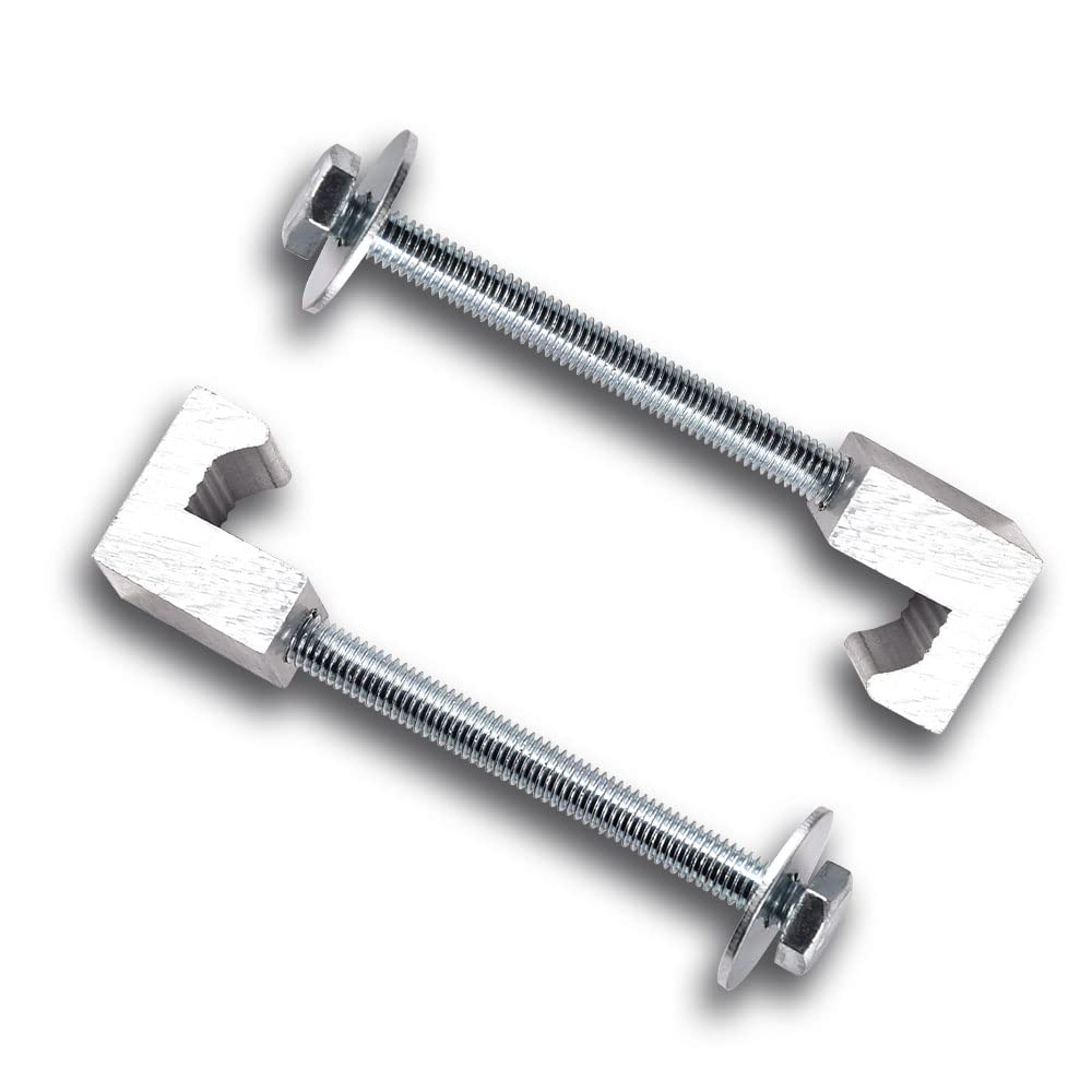 G-PLUS Truck Tool Box Mounting Kit, J Hook Crossover Pickup Mounting Clamp Tiedown, Universal Fit, Easy Mount - Silver (2Pcs)