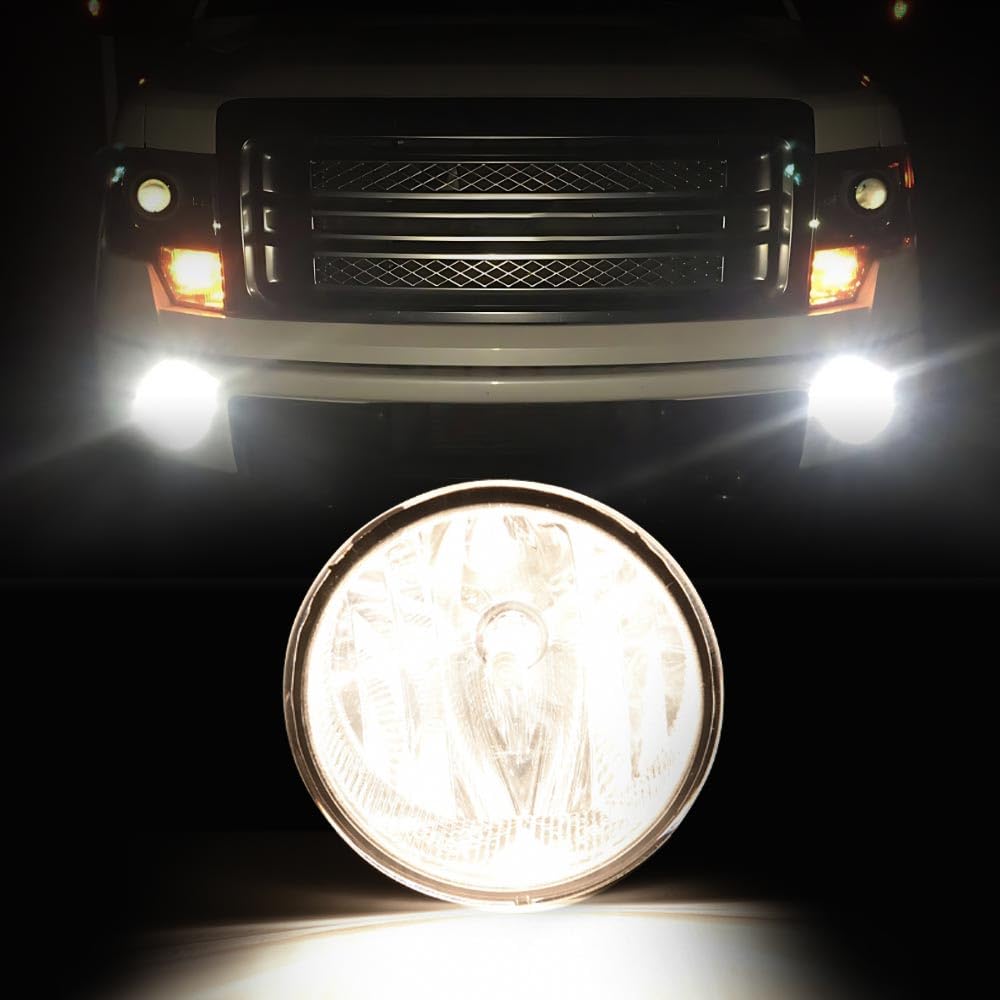 G-PLUS Fog Light w/Bulb Compatible with Ford F150 2011-2014/Fit Lincoln Mark LT 2011-2014 Front Bumper Fog Lamp Clear Lens faros antiniebla FO2592229 BL3Z15200A Left or Right Side