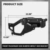 G-PLUS Front Passenger Side Bumper Impact Bar Bracket Compatible with GMC Sierra 1500 (submodel: AT4, Base, Denali, Elevation, SLE, SLT) 2019-2022 Black 84539975