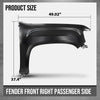 G-PLUS Fender Front Right Side Compatible with GMC Canyon (submodel: Base, SL, SLE, SLT) 2015-2020, Fit GMC Canyon Denali 2017-2022 GM1241405, 23373628 Primed Black