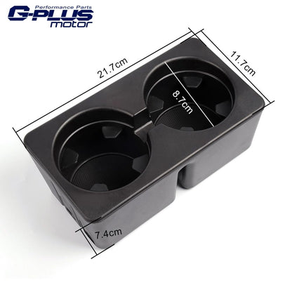 G-PLUS Floor Mounted Console Dual Cup Holder Insert Compatible with Silverado/Sierra 1500 2007-2013 19154712 Black