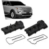 G-PLUS Engine Valve Cover Set Compatible with Ford Edge 2011-2018 Fit Ford F150 Mustang 2011-2017 w/o Cam Sensor Port Hole, Non-Turbo Black