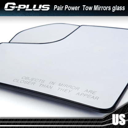 G-PLUS Power Mirror Glass Compatible With Ford F150 2015-2020 Exterior Mirror View Mirror Glass,A Pair Left+ Right Side