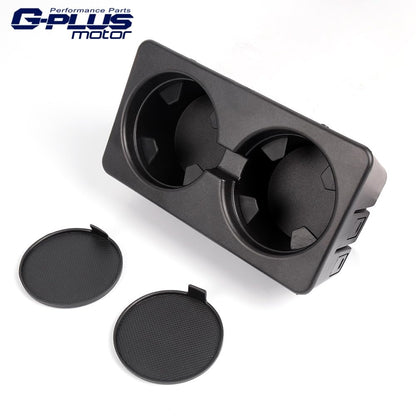G-PLUS Floor Mounted Console Dual Cup Holder Insert Compatible with Silverado/Sierra 1500 2007-2013 19154712 Black