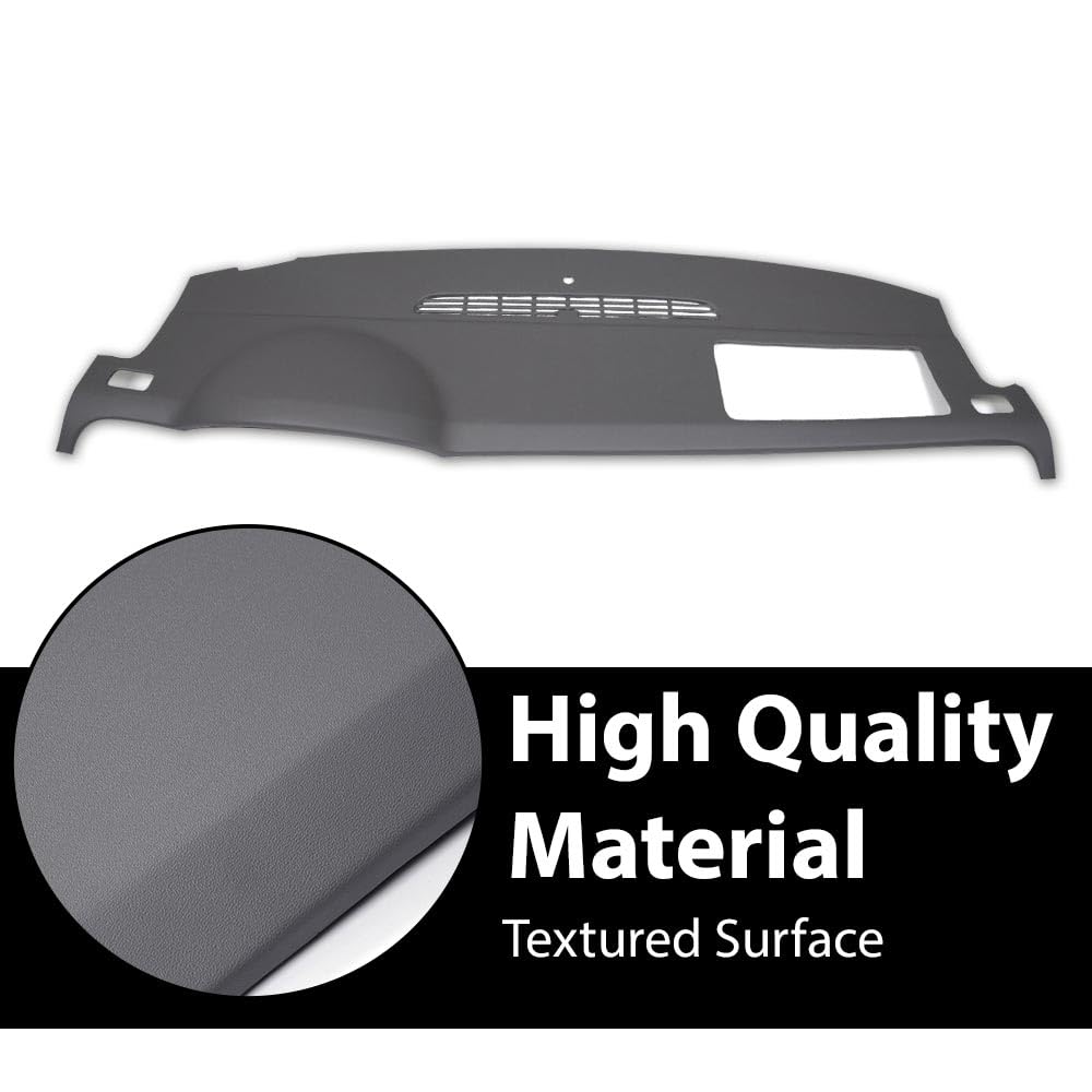 G-PLUS TPE Dash Board Dash Cover Compatible with 2007-2014 Chevy Tahoe Suburban Yukon Avalanche/GMC Sierra 1500 2500 HD 3500 HD Yukon Gray