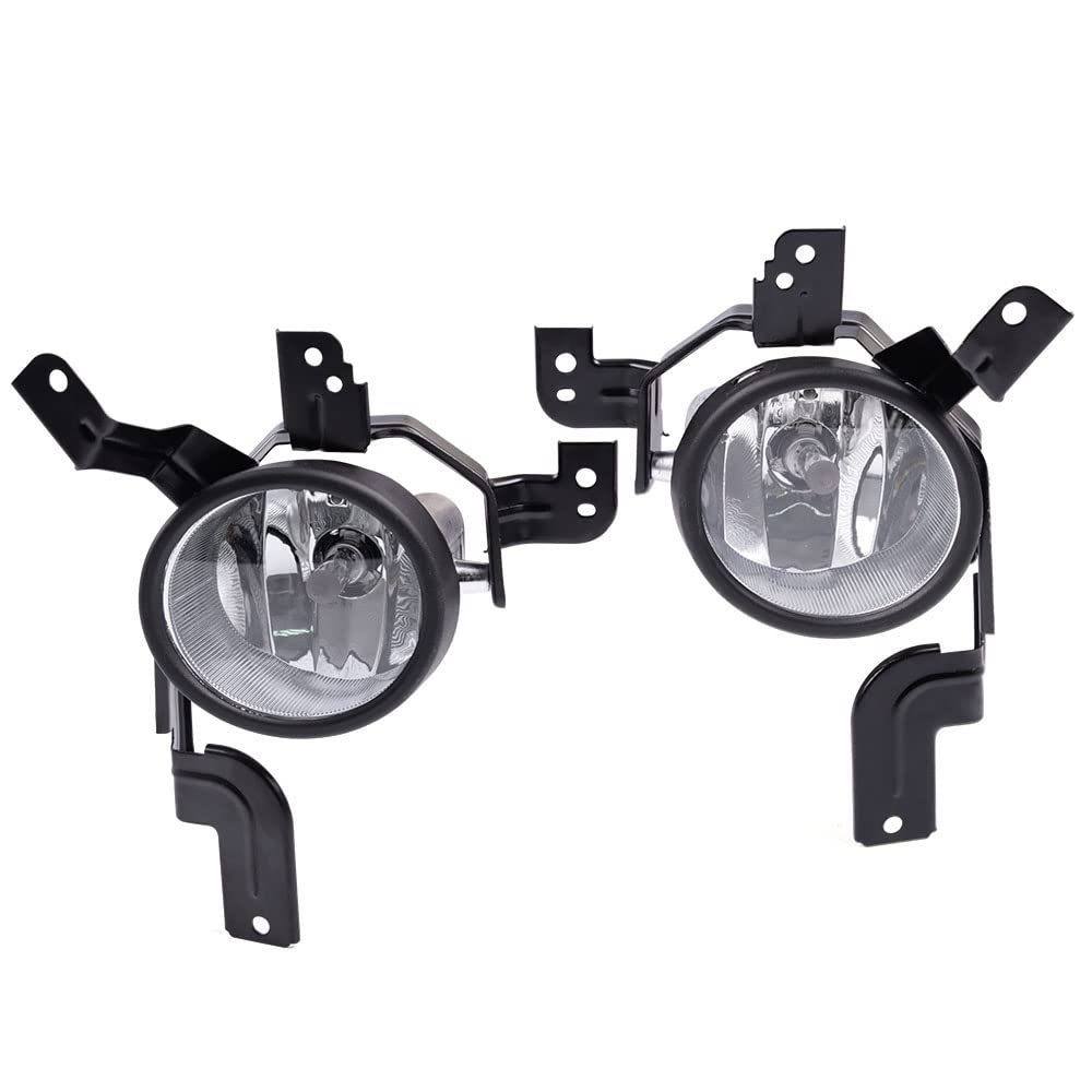 Compatible with Honda CR-V CRV 2007 2008 2009 Clear Fog Lights Assembly Driving Bumper Lamps +H11 Bulbs+Switch+Bezel+Harness