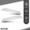 G-PLUS 8" Chopped Top Window Trim Pair, Compatible with Kenworth T680 & T880 Trucks 2013+, Stainless Steel
