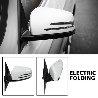 G-PLUS Mirror w/Blind Spot Left Driver Side Compatible with Benz E350 E400 E550 2010-2017/Fit Only 2 Doors Coupe/Not Fit 4 Doors Sedan 2078100776 White