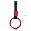 G-PLUS JDM Tsurikawa Ring Round Subway Train Bus Car Handle Hand Straps Drift Charm, Rear Bumper Warning Ring (Red)