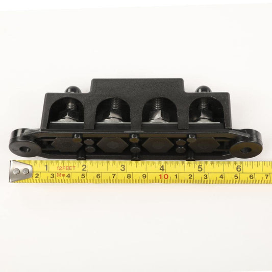G-PLUS 4 Post Power Distribution Block Bus Bar with Cover, Busbar Power Battery Terminal Distribution Block 5/16" Posts 12V 250A, 4 Post Busbar Power Distribution Block Black