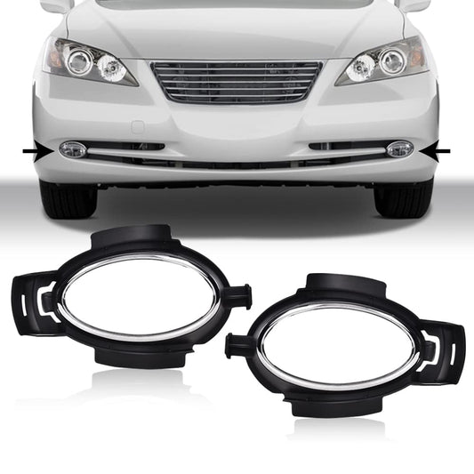 G-PLUS Foglight Bezel Cover 2pcs Compatible with 2007-2009 ES350 Left Right Fog Light Bezel Driving Lamp Trim Replacement Fog Light Lamp Cover Trim Bezel 52126-33070 52125-33070