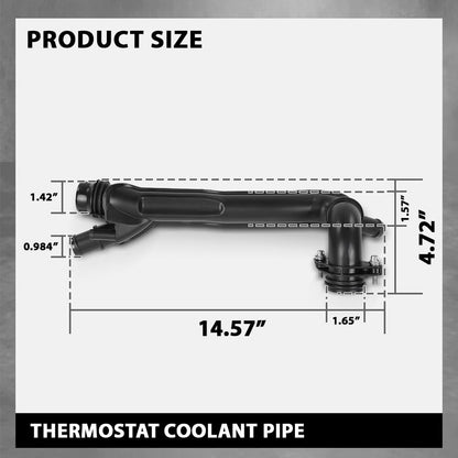 G-PLUS Thermostat Coolant Pipe Compatible with Benz C300/E350/GLC300/GLE350 2019-2023,Fit Benz M264 Engine CLS C-Class E-Class Models A2642008600, 2642008600, 264 200 86 00, A 264 200 86 00 Black