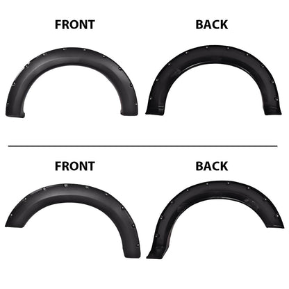 G-PLUS Pocket Riveted Fender Flares Compatible with 2004-2008 Ford F150 Styleside with 66.0"/67.0"/78.0"/96.0" Bed (Not Fit Heritage Models), Fit 07-08 Lincoln Mark LT with 67.0"/78.0" Bed Textured