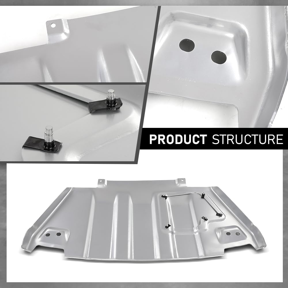 G-PLUS Front Engine Splash Shield Bumper Skid Plate Engine Protection, Compatible with Ford F150 Raptor 2017-2020, HL3Z5B018A, HL3Z-5B018-A