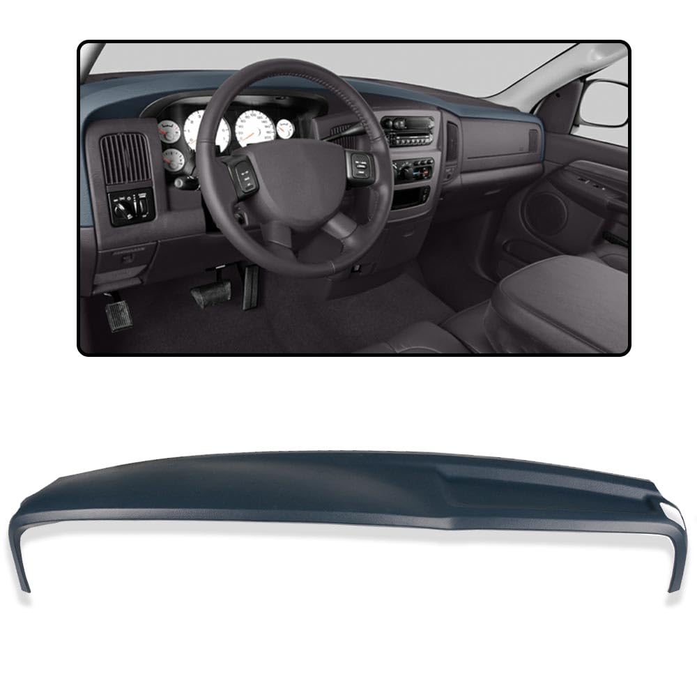 G-PLUS TPE Molded Dash Cover Blue Compatible with 2002 2003 2004 2005 Dodge Ram 1500/2003-2005 Dodge Ram 2500 3500