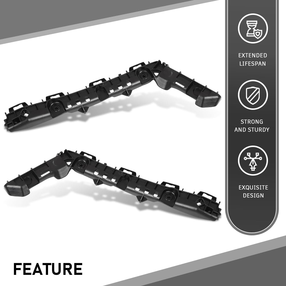 G-PLUS Rear Bumper Retainer Bracket Set Compatible with Toyota Corolla 2020-2022 5257602180, 5257502180, TO1142132, TO1143132 Black