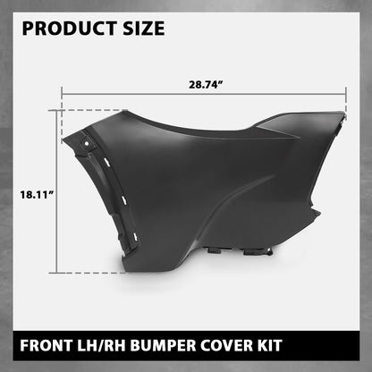 G-PLUS Front LH/RH Bumper Cover Kit Compatible with Toyota Corolla Cross 2022-2024,Fit For L & LE Models Without Park Assist Only TO1016102, 521130A908
