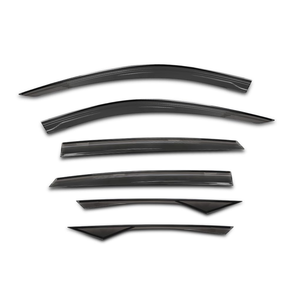 G-PLUS Out-Channel Window Vent Visor Deflectors Tape-On Side Rain Guards Compatible with Honda Accord 2018-2022 Impact-Resistant PMMA 6 PCS Smoky
