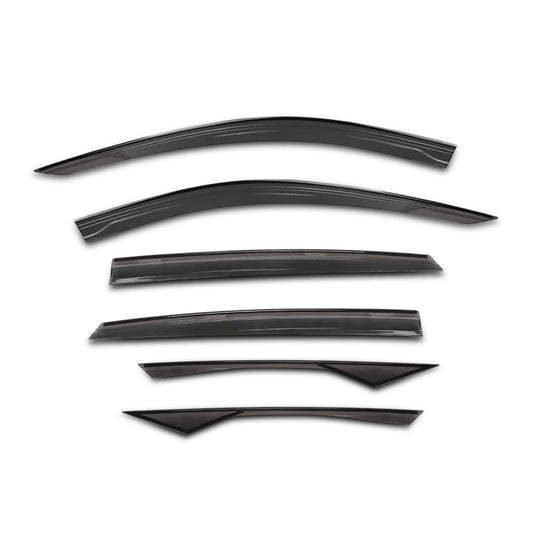 G-PLUS Out-Channel Window Vent Visor Deflectors Tape-On Side Rain Guards Compatible with Honda Accord 2018-2022 Impact-Resistant PMMA 6 PCS Smoky
