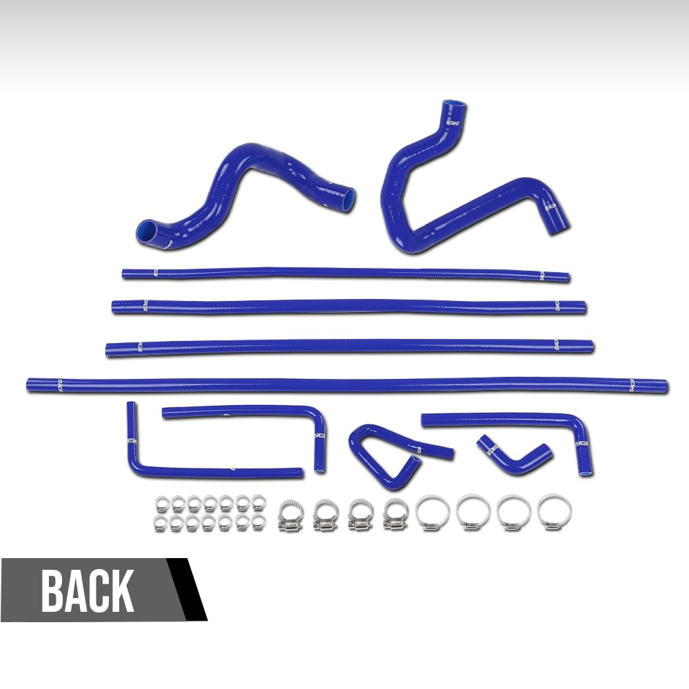 G-PLUS Radiator & Heater Hose Kit Compatible with Ford F150 F250 F350 Bronco Trucks Pickups with 5.0L/5.8L Engine 1988 1989 1990 1991 1992 1993 1994 FOTZ8260E, FOTZ8286D Blue