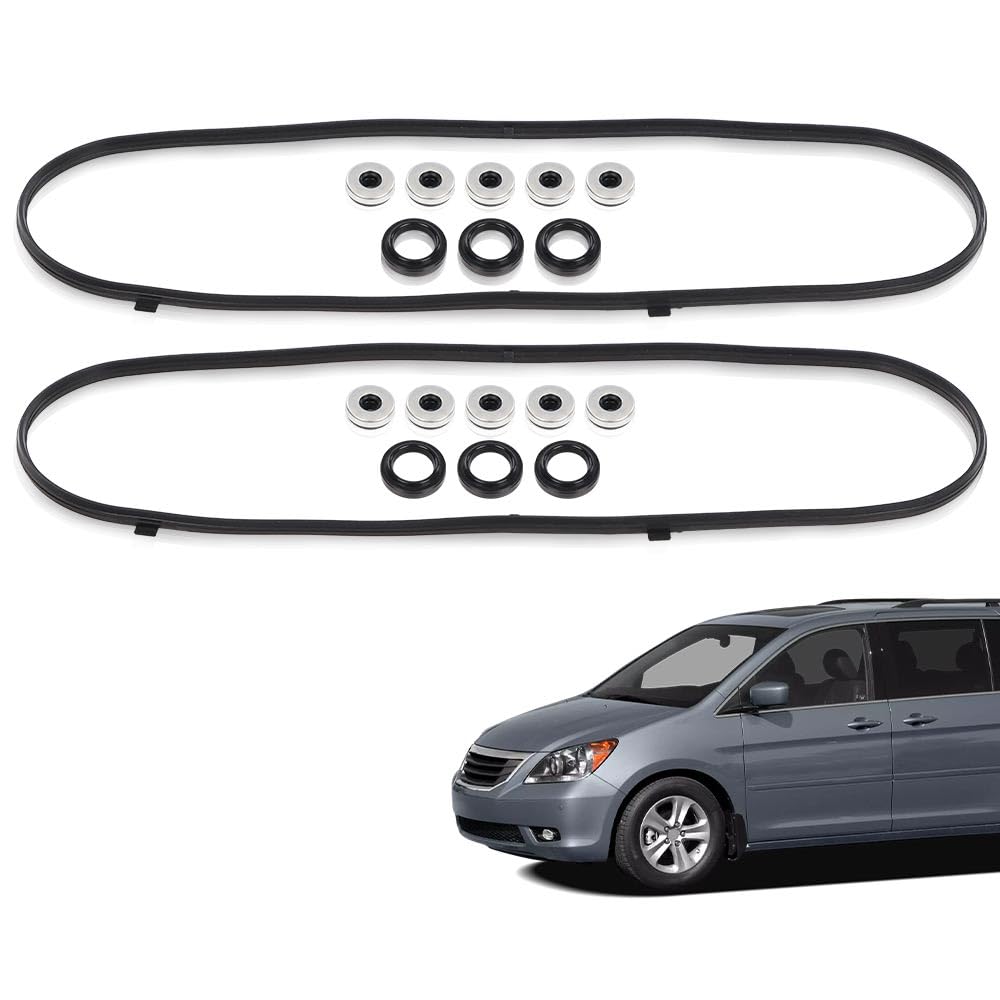 G-PLUS Valve Cover Gasket Set Fit 2003-2007 Honda Accord/2005-2009 Honda Odyssey/2005-2008 Honda Pilot/2003-2006 Acura MDX/2005-2008 Acura RL/2004-2008 Acura TL/2004-2007 Saturn Vue