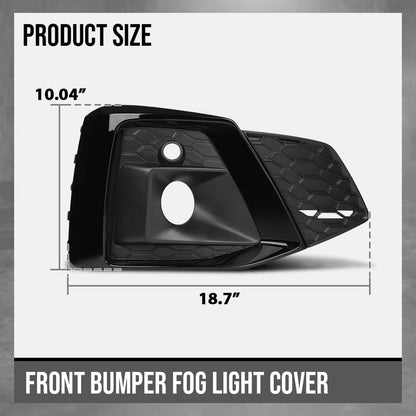 G-PLUS Front Bumper Fog Light Cover Compatible with Audi S5 Sportback / S5 / A5 Sportback / A5 2020 2021 2022 2023 8W6807681T3Q7, 8W6807682T3Q7 Black